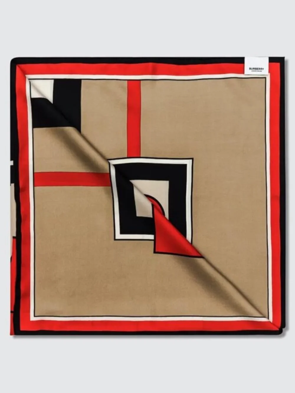 Burberry TB Heritage Stripe Square Scarf